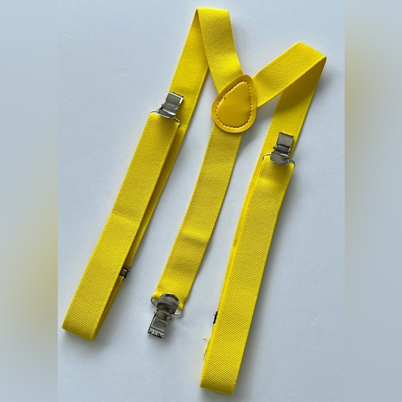 Yellow Elastic Suspenders - Picture 2 of 3